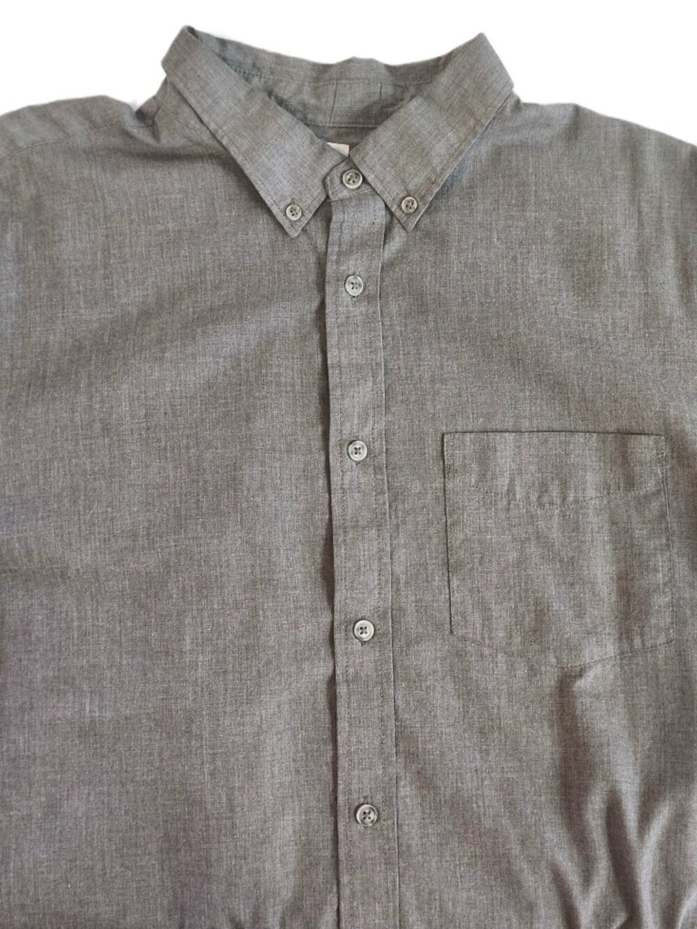 Old Navy Slim Fit Button‑Up Shirt – Gray – XL